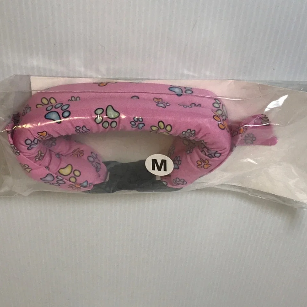 NWT Calming Collars Calm Me Down Herbal Dog Collar Pink Paw Prints Medium